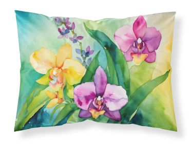 Orchids in Watercolor Standard Pillowcase Lightweight Super Soft Easy Care Decorative Artwork Pillowcase, Standard