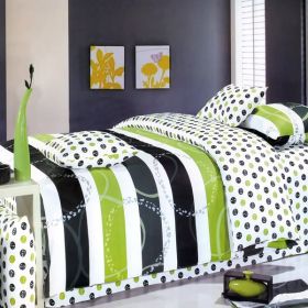 Blancho Bedding - [Green Oliven] 100% Cotton 7PC Bed In A Bag (Full Size)