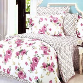Blancho Bedding - [Rural Rose] 100% Cotton 7PC Bed In A Bag (Full Size)