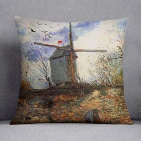 Le Moulin de la Galette 2 by Van Gogh Cushion (Insert: With Insert, size: 20" X 20")