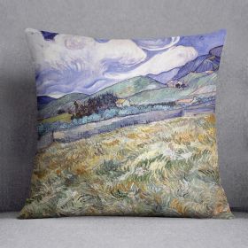 Landscape from Saint-Remy Cushion (Insert: Without Insert, size: 14" X 14")